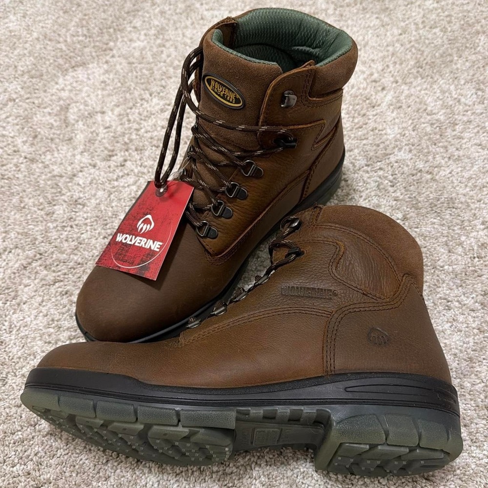 NWT Wolverine Durashocks Insulated Leather Work Boots | Brown | Size 12EW